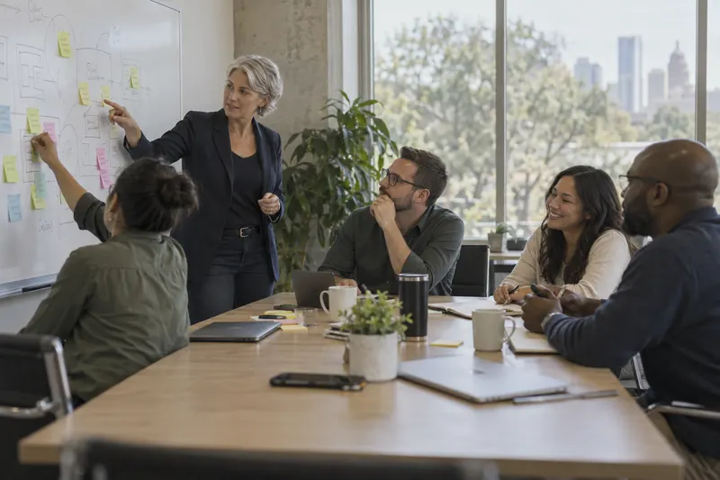 A Parley lead running a discovery workshop with a client team
